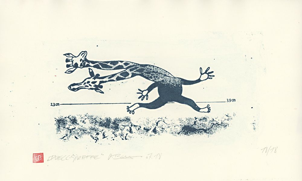 Duell-Giraffe - fischwerk Lithoprint